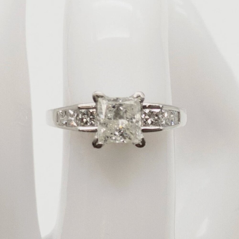 2ct Princess Cut Diamond Platinum Wedding Ring